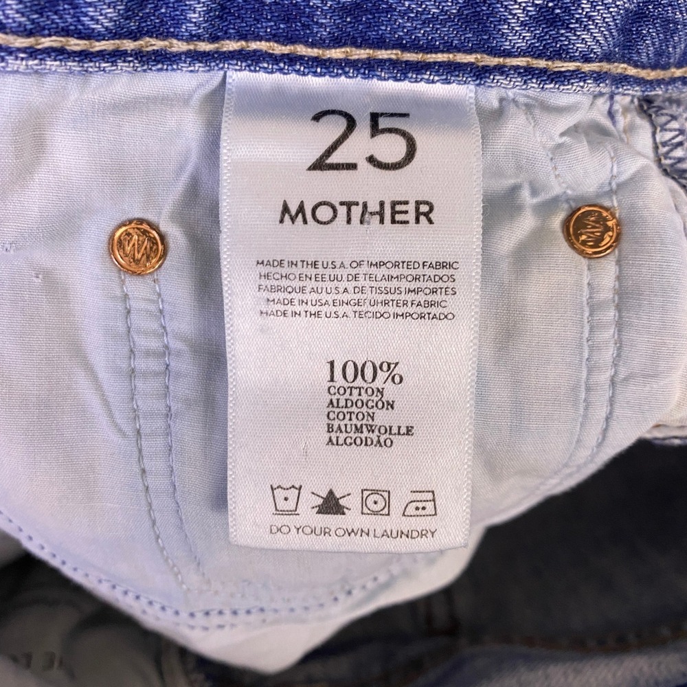 Mother The Loosey Jeans Women's Tag 25 (Fit 28) Hippies Get the Blues Blue * - Picture 3 of 16